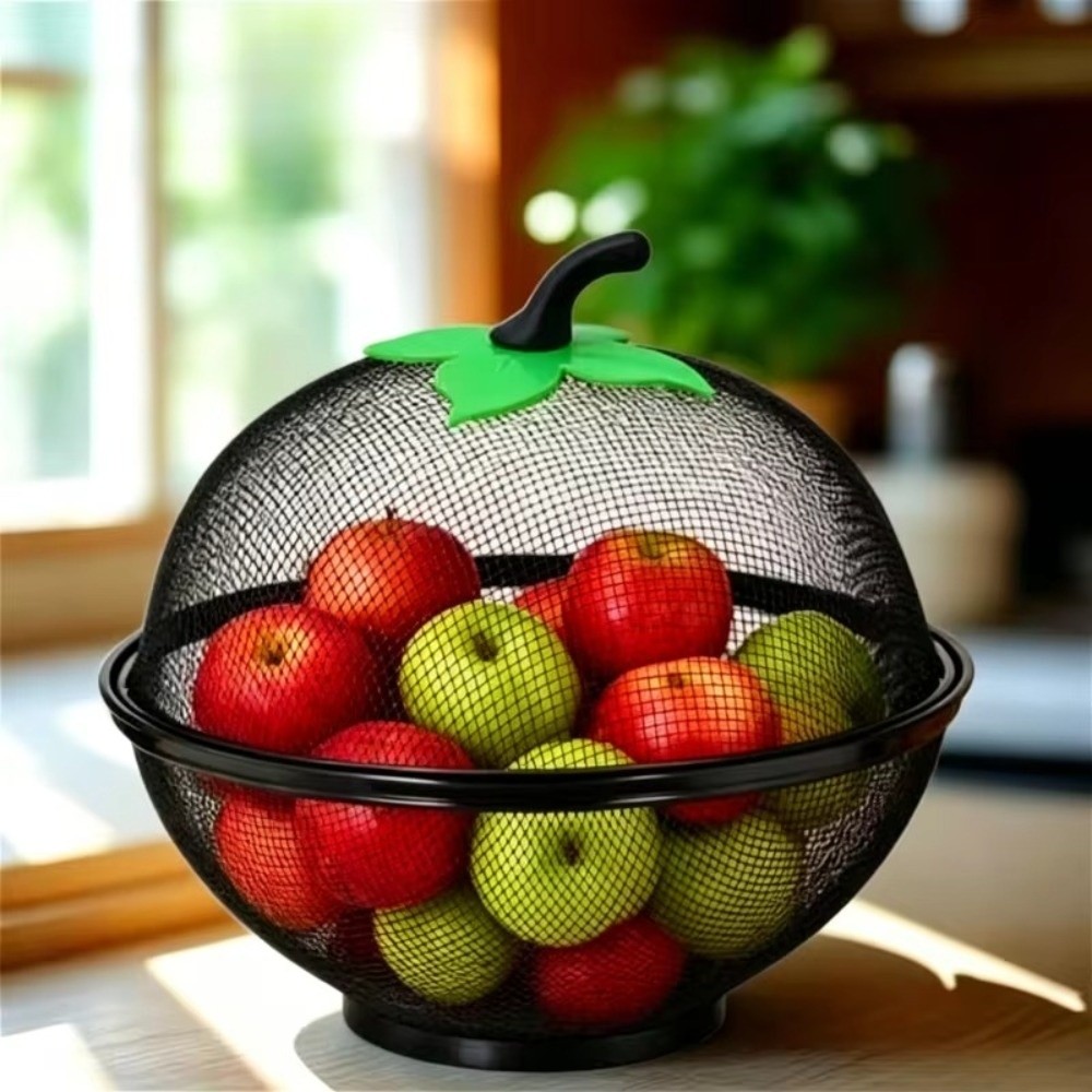 with Mesh Cover Metal Fruit Ba - огляд і ціна Food Storage Rack For Kitchen