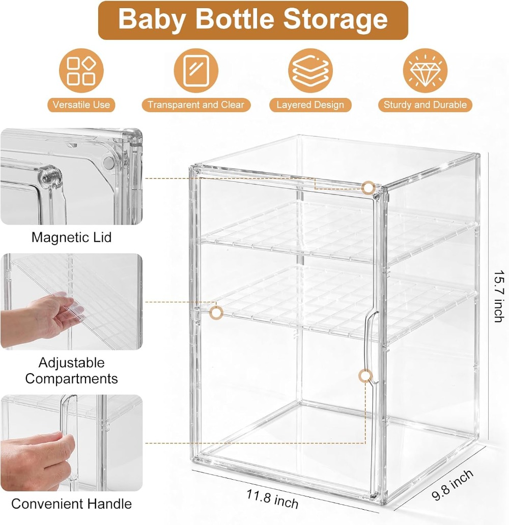 3-Tier Clear Acrylic Baby Bott - огляд і ціна Food Storage Moms