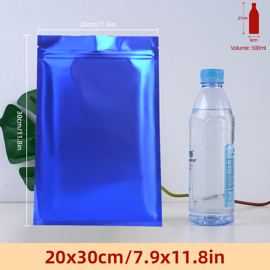 100pcs Matte Blue Foil Zipper  - огляд і ціна Food Storage And