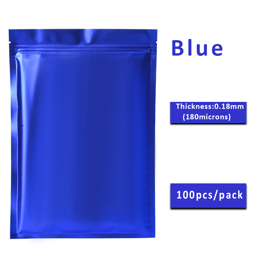 100pcs Matte Blue Foil Zipper  - огляд і ціна Food Storage And