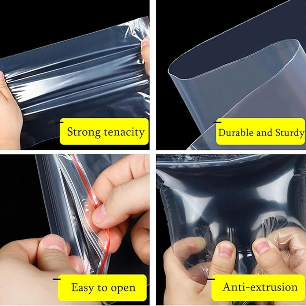 100-1000Pcs Reclosable Transpa - огляд і ціна Food Storage Ziploc Bags