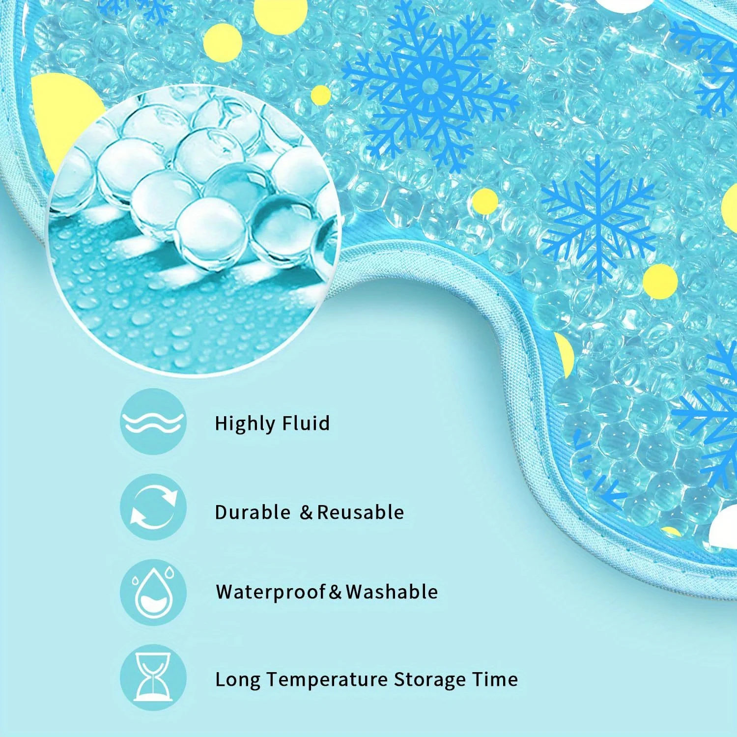 Cooling Eye Mask with Gel Bead - огляд і ціна Cold Pack Ice Gel