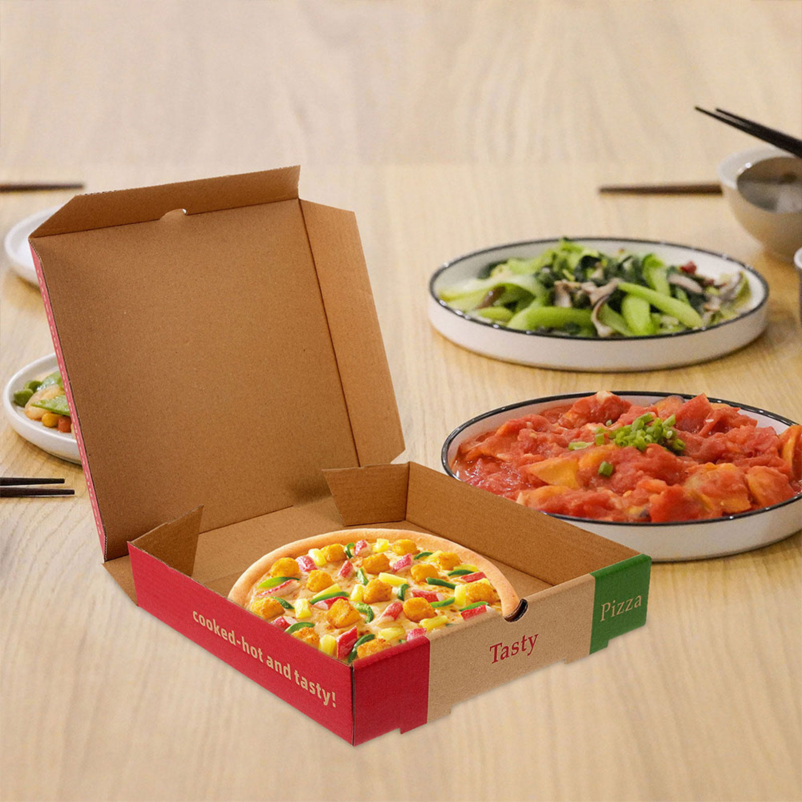10Pcs Pizza Wrapping Case Pape - огляд і ціна Food Storage Box